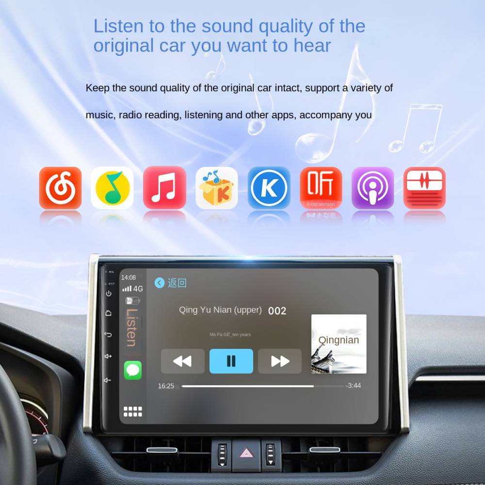 KOWANKIT Wireless CarPlay Android Auto Ai Box, Plug & Play Dongle Converts Wired To Wireless, Vehicle Multimedia Upgrade, 2in1 Car Accessories, No Del