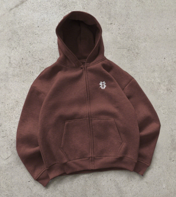 Men's Sportswear Set With Embroidered Zipper SUVENE Elastic Tie Rope Solid Color Casual High Street Hip-hop Rap Street Y2k Men's And Women&#