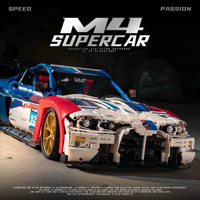 4555PCS Technical M4 Powerful Sport Car Building Blocks High Tech Supercar MOC Construction Bricks Toys Gift For Adult Friend Z250821