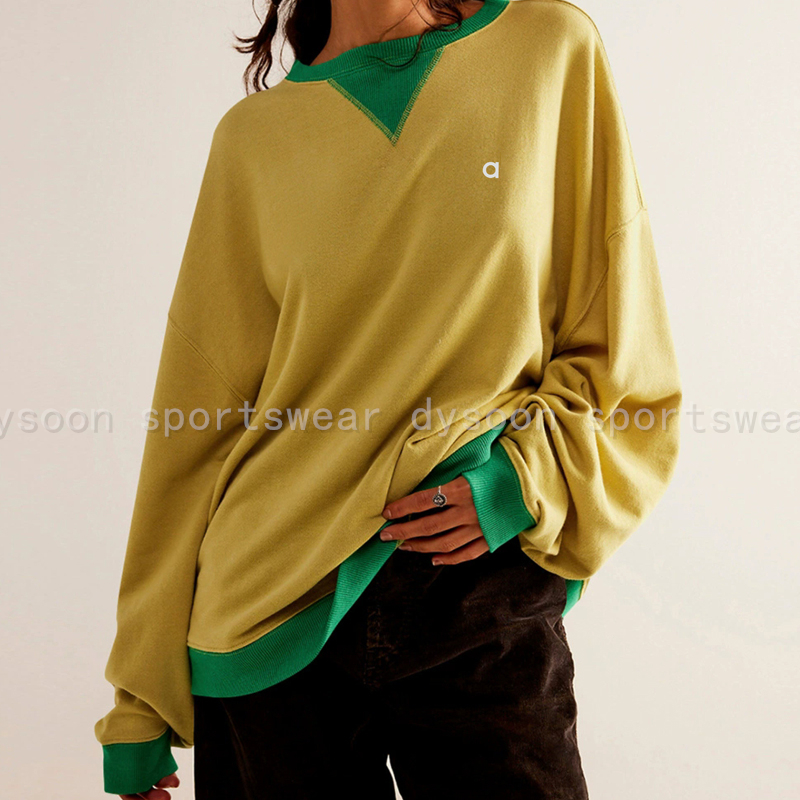 Sweat-shirt féminin à manches longues pull-shirt surdimensionnées surdimensionnées