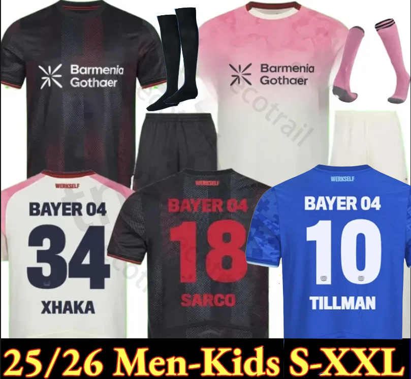 2025 2026 Bayer LeverkusenS Soccer Jerseys 25 26 TILLMAN XHAK A SCHICK Home Away third DEMIRBAY Wirtz BAKKER BAILEY HOME CH Aranguiz Paulo Football Shirt men