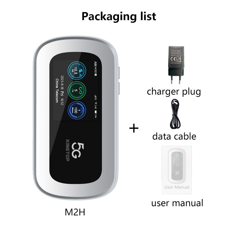Ultra-Portable 5g MiFi Hotspot Router 4400mAh Large-Capacity Battery 800Mbps wireless Pocket WiFi Sim Card up to 16 users for Travel Remote Work.