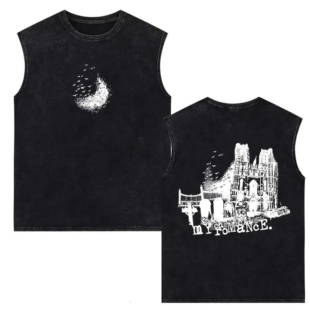 My Chemical Romance Vintage Washed Tank Tops Men Women Retro Punk Emo Rock Band Sleeveless Vest T Shirts Mens Oversized T-shirt X250821