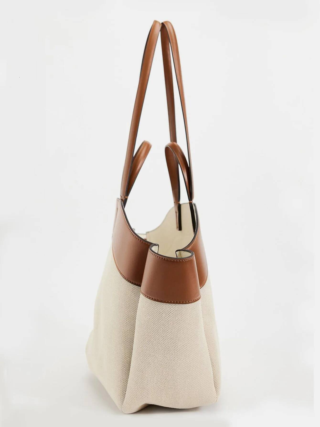 Autumn New Women s Crossbody Bag Canvas Bag New Fashion Splicing Large Capacity Commuting Shopping Bag Handheld Women s Shoulder Bag Autumn New Design