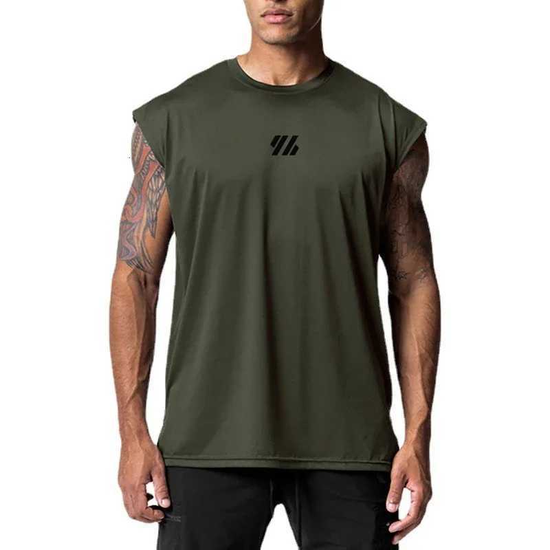 Mens Summer Gym Clothing Chuid-drying Mesh Loose Fitness Tank Tops Running Vests Bodybuilding Sleeveless Shirt Sportswear X250821