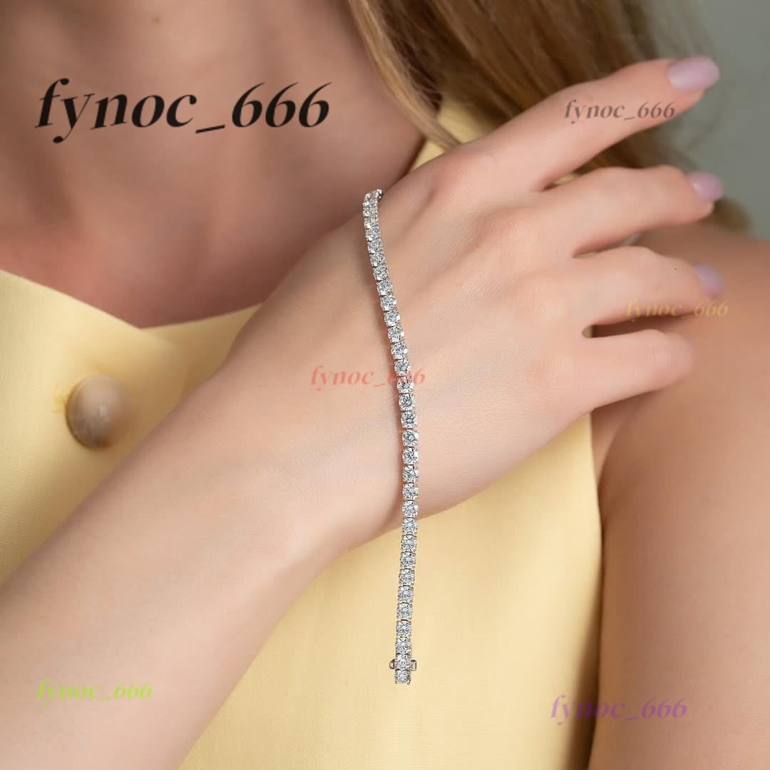 925 Silver D VVS Iced Out Moissanite Tennis Bracelet Gold Plated 2mm-6.5mm GRA Moissanite Tennis Chain Bracelet Jewelry