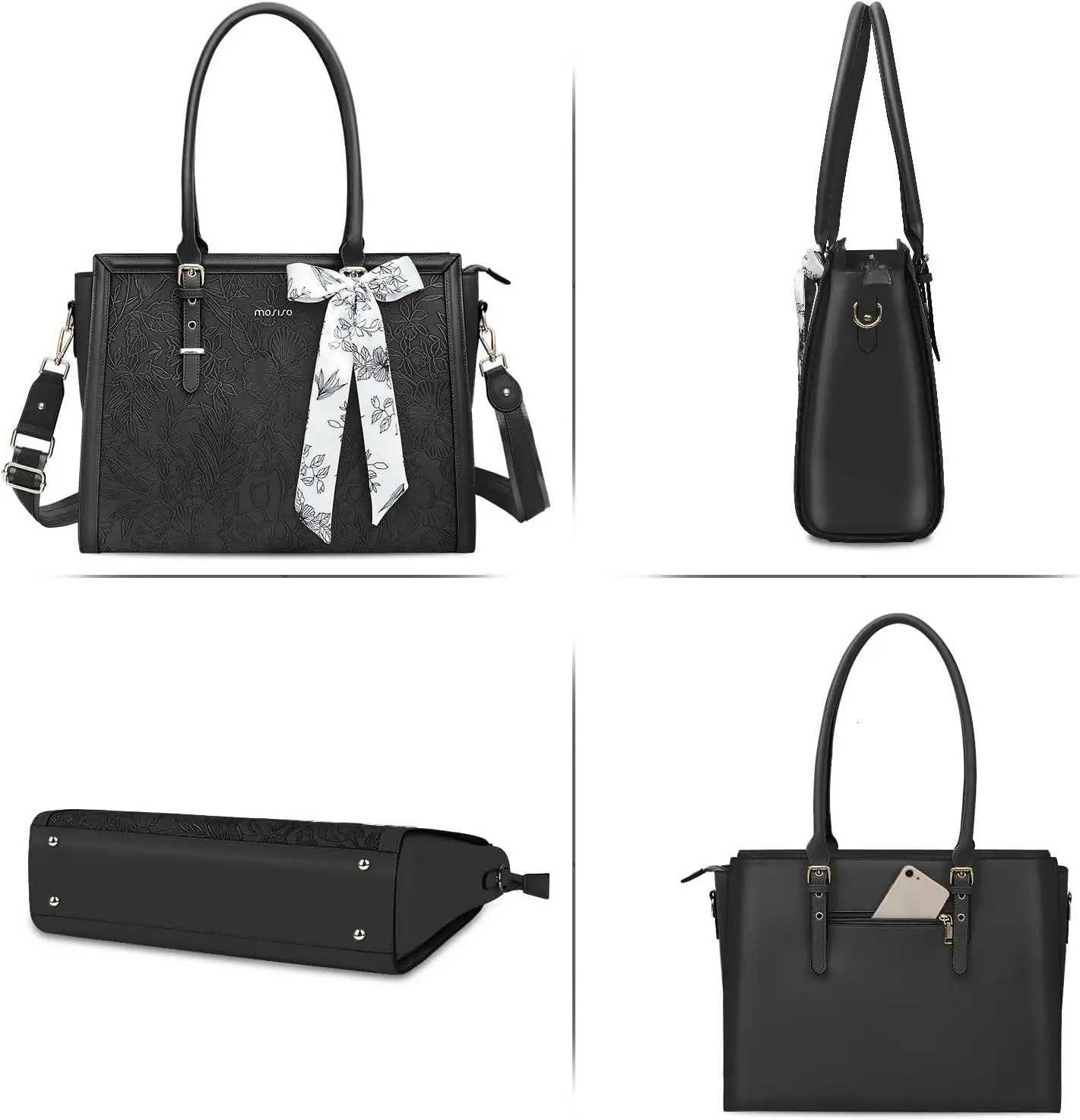 Laptop Bag for Women PU Leather Tote Bag for 15.6 16 17.3 inch MacBook Asus HP Dell Notebook Shoulder Messenger Handbag H250820
