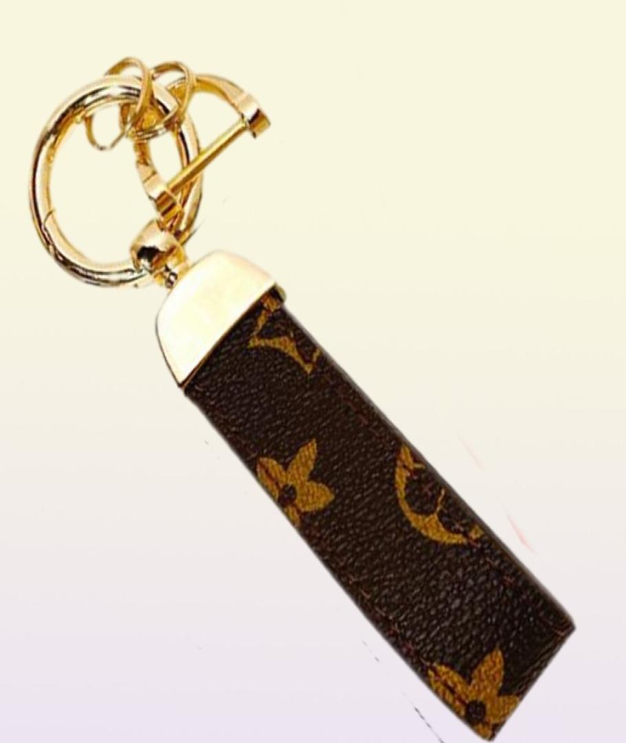 Creativity Presbyopia Print Car Keychain Bag Pendant Charm Jewelry Keyring Holder for Men Gift Fashion PU Leather Flower Grid Desi1800299
