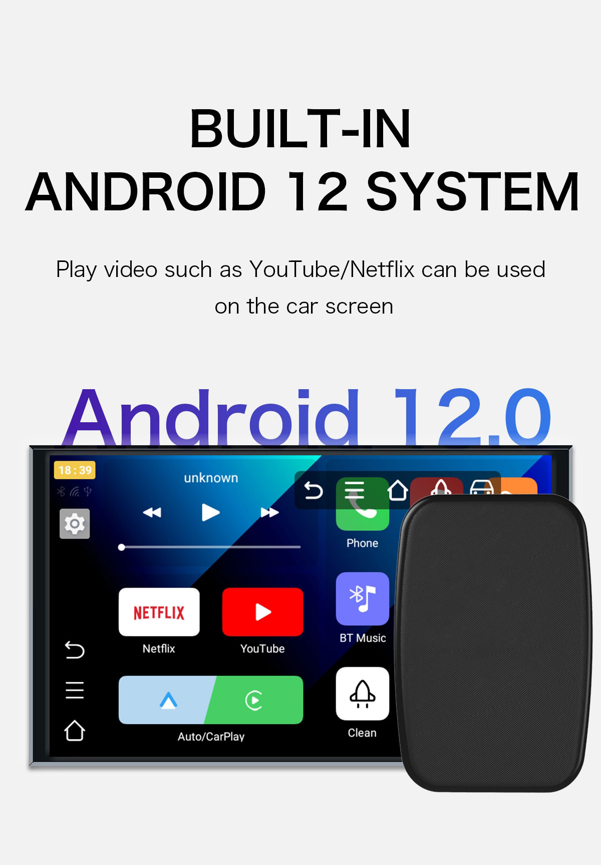 3 in 1 Carplay&Auto Box Wired to Wireless Android Auto Adapter For Wired Android Auto Cars Smart Ai Box WiFi For Netflix Youtube Car Play CP2B MINI