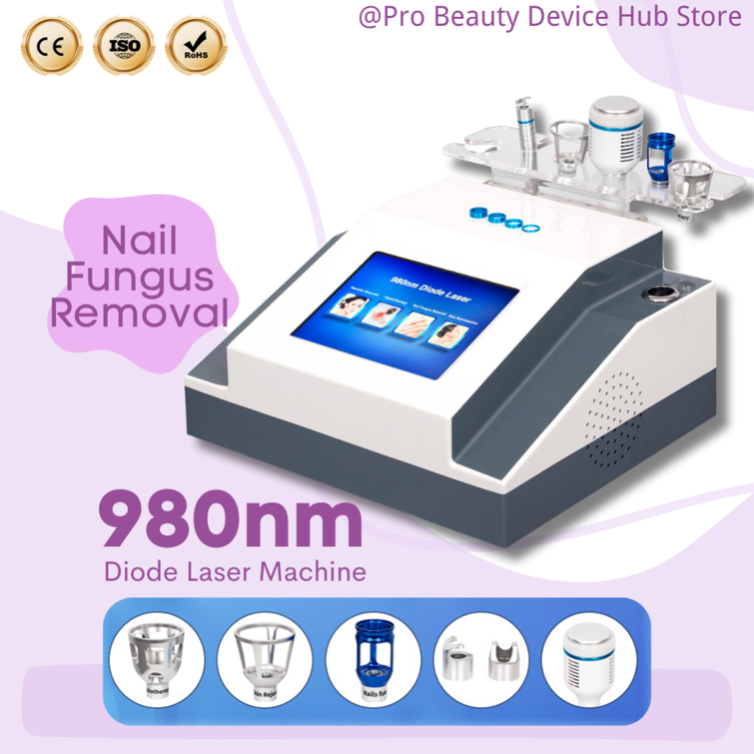 Multifunctional 980nm Diode Laser Beauty Device for Spider Veins Removal Nail Fungus Treatment and Physiotherapy