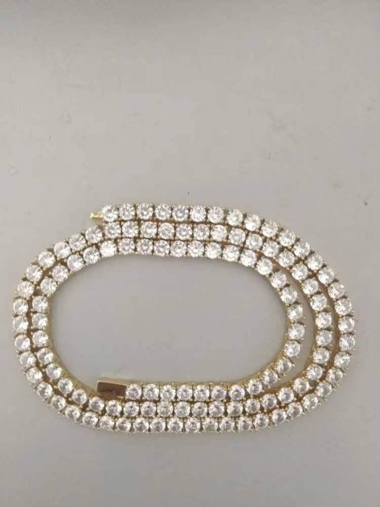 Shiny spring buckle tennis bracelet 3mm 4mm 5mm brass and zirconia single row chain hip hop minimalist