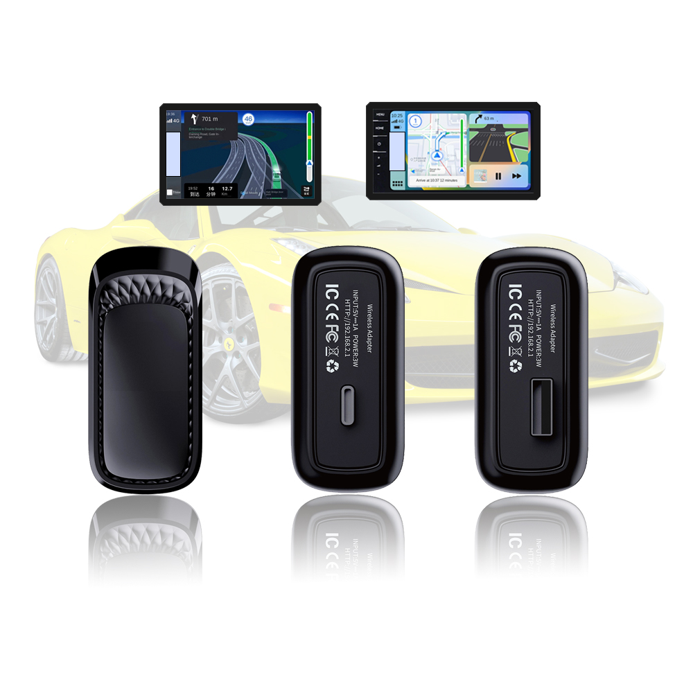 KOWANKIT Wireless CarPlay Android Auto Ai Box, Plug & Play Dongle Converts Wired To Wireless, Vehicle Multimedia Upgrade, 2in1 Car Accessories, No Del
