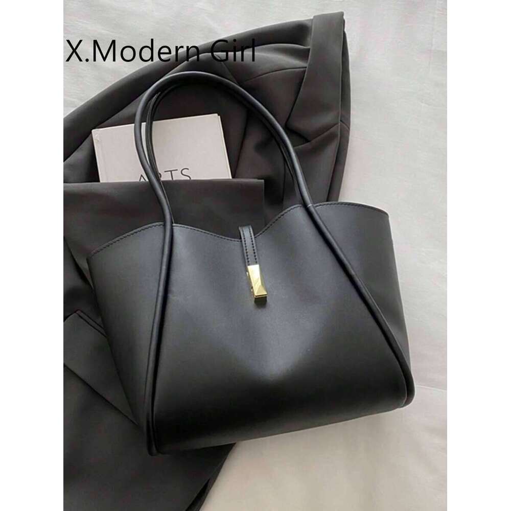 New Fashion Solid Color Sense Versatile Women One Shoulder Tote Bag