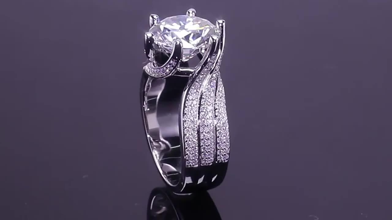 ring designer ring for women designer ring moissanite ring 5ct diamond ring wedding ring engagement ring 925 sterling silver 01298