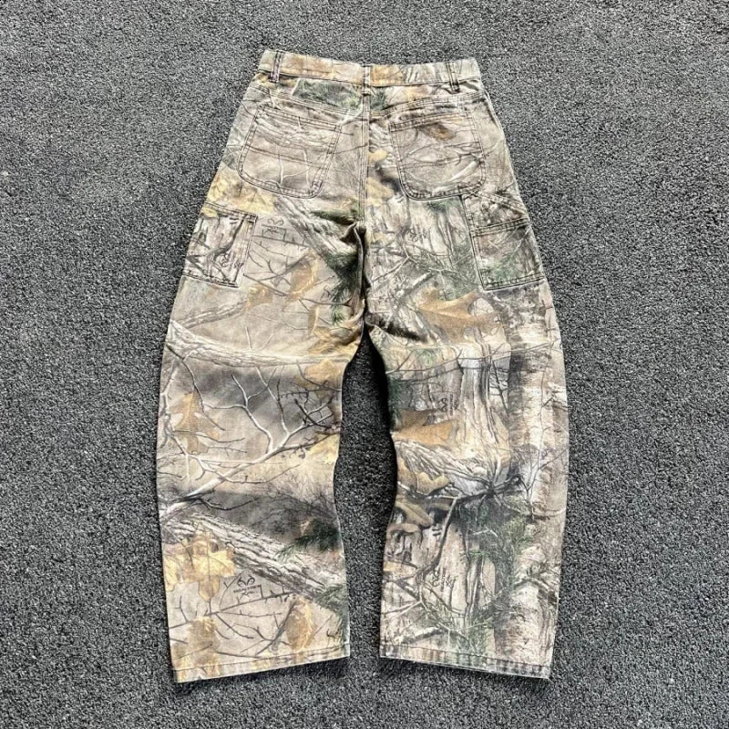 Camouflage Cargo Pants Y2K American Mainstream Hip Hop Skateboard Men Women Strtwear Gothic High Strt Super Loose Jeans Z260313