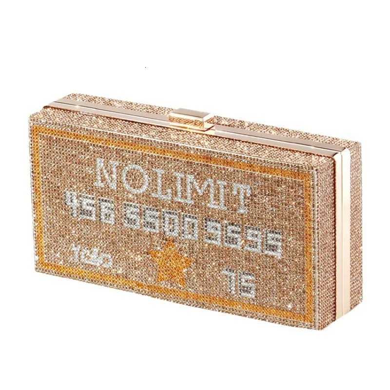 Diamond Clutch Bag Personalized Black Card Rhinestone Dinner Dollar Diamond Black Card Clutch Personalized Rhinestone Party Bag Z250821