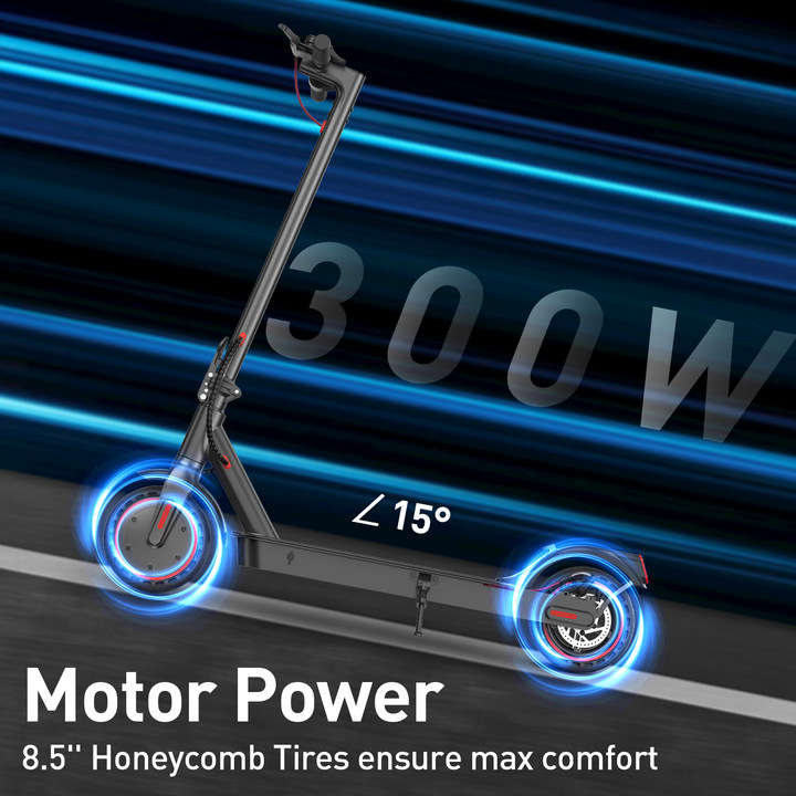 iScooter i9 Electric Scooter 350W Motor, 30km/h Max Speed, 8.5" Honeycomb Tires, 7.5Ah Battery, APP Bluetooth, E-ABS+Disc Brake, LED Display, IP5