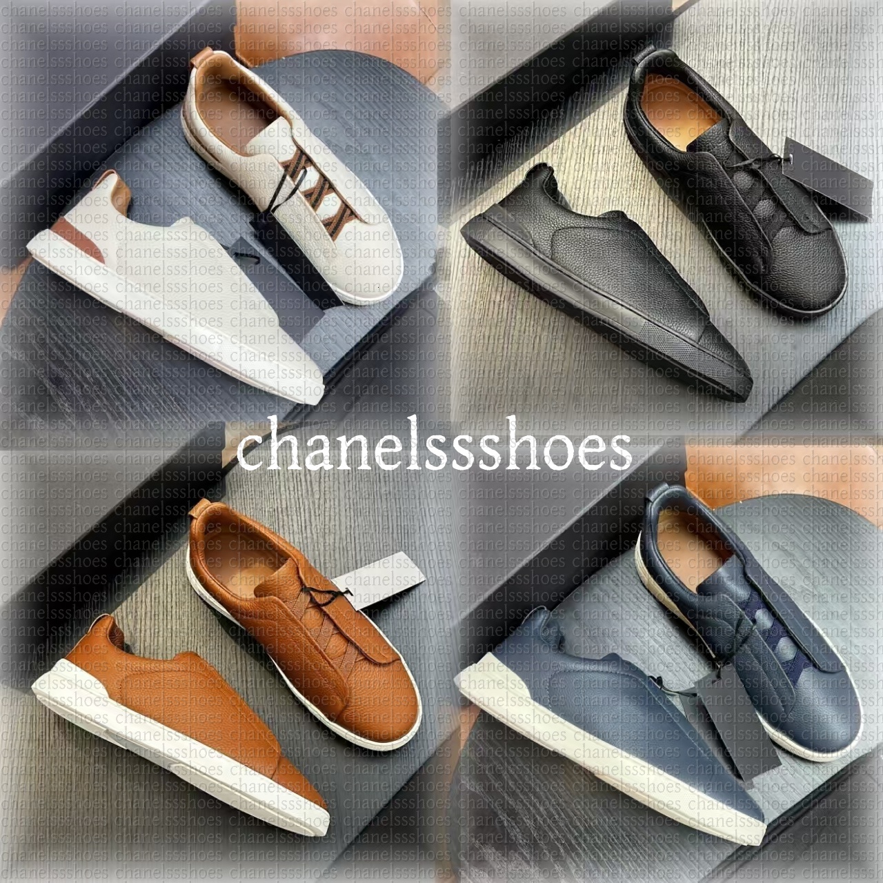 Dress Shoes Designer Shoes Men Ermenegildos soft Lace-Up Business Casual Party Quality Leather Chunky Sneakers Formal Trainers Outdoor walk Shoe