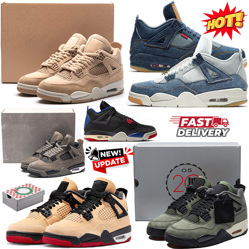 Cozy Girl Cave Stone Rare 4 men basketball shoes designer 4s women Undefeated Denim Black Cat White Cement Nigel mens trainers outdoor sports sneakers with BOX