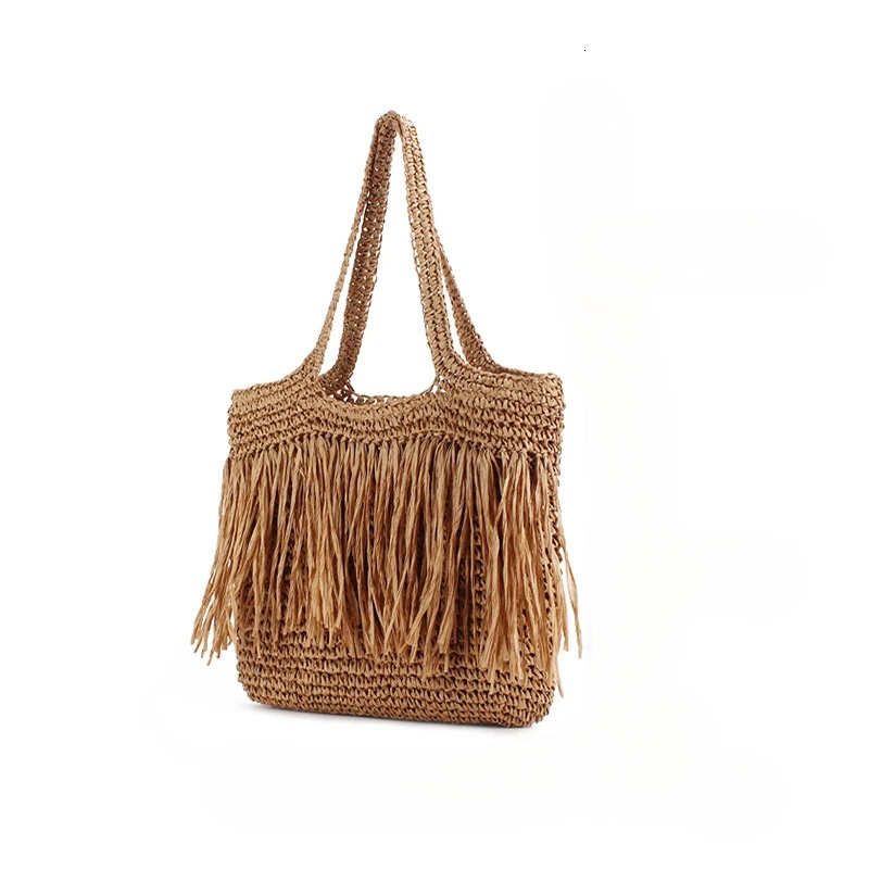 Autumn New Women s Crossbody Bag Casual Tassel Woven Women s Shoulder Bag Handmade Tassel Women s Handbag Beach Tote Bag Shopping Bag Autumn New Desig