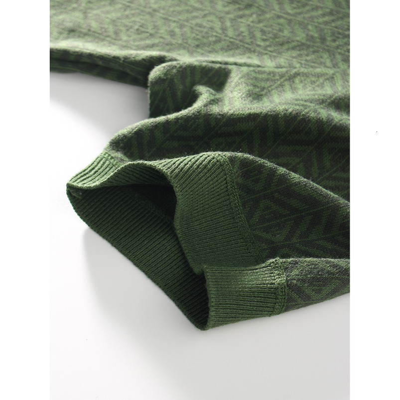 Men's Simple Casual Fashion Turn-down Collar Polo Shirt Youth Knitted Jacquard Cardigan Short Sleeve Top