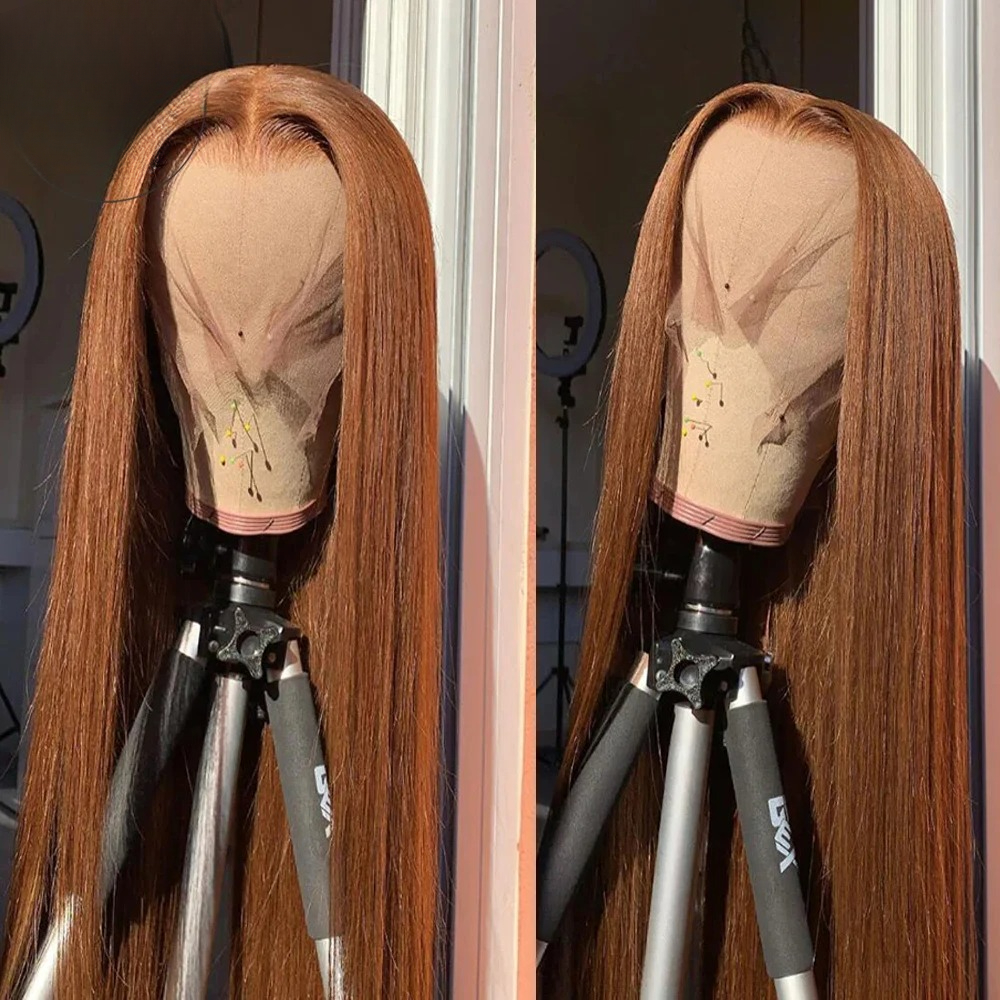 Honey Blonde Wig Human Hair Bone Straight Lace Front Wig 13X4 HD Lace Frontal Preplucked Wig 30 32 Inch Brazilian Wigs Synthetic Ready To Wear