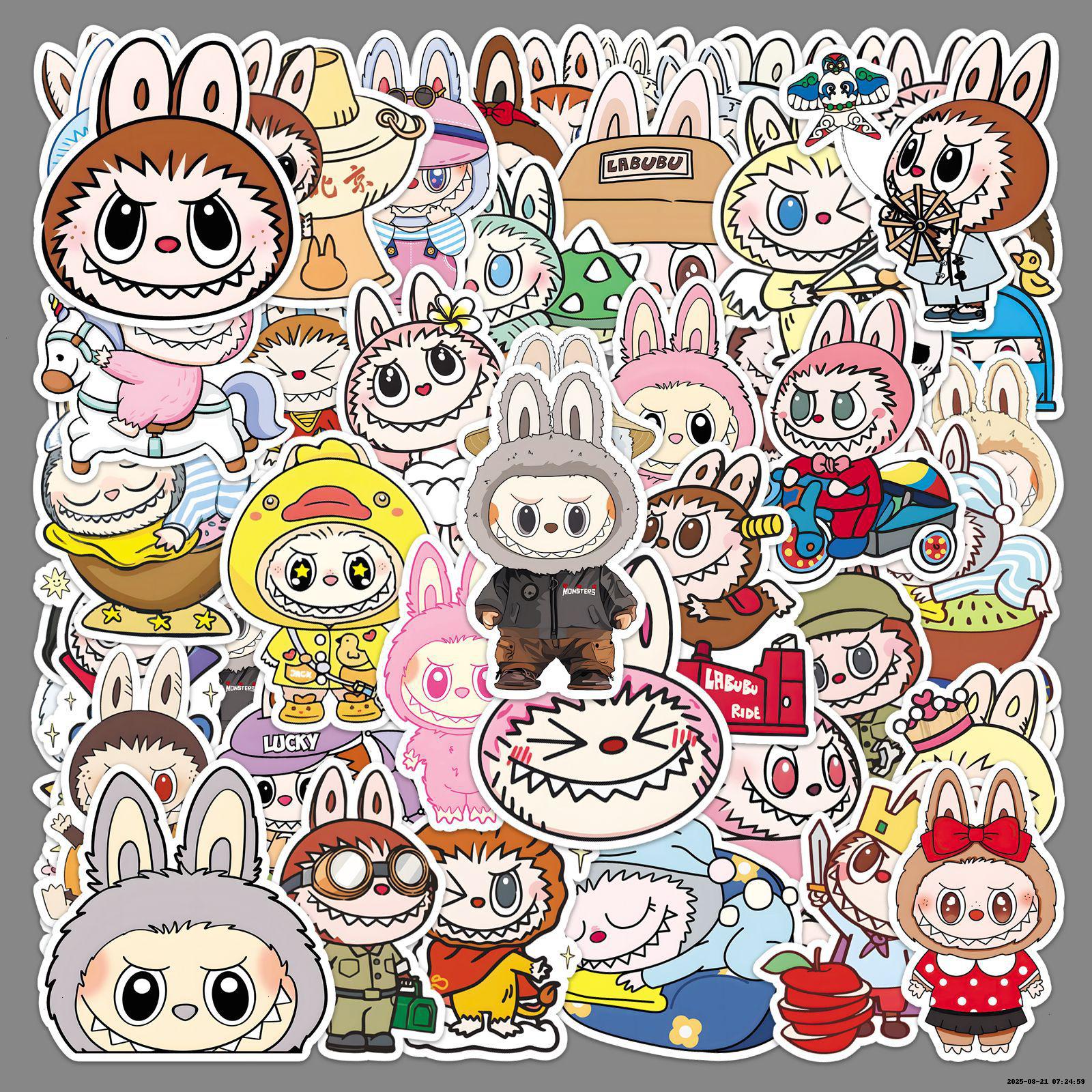 Labubu DIY Craft Kit: Premium Quality Water Resistant Decoration Sticker Sheets with Multiple Uses & Designs-3tx