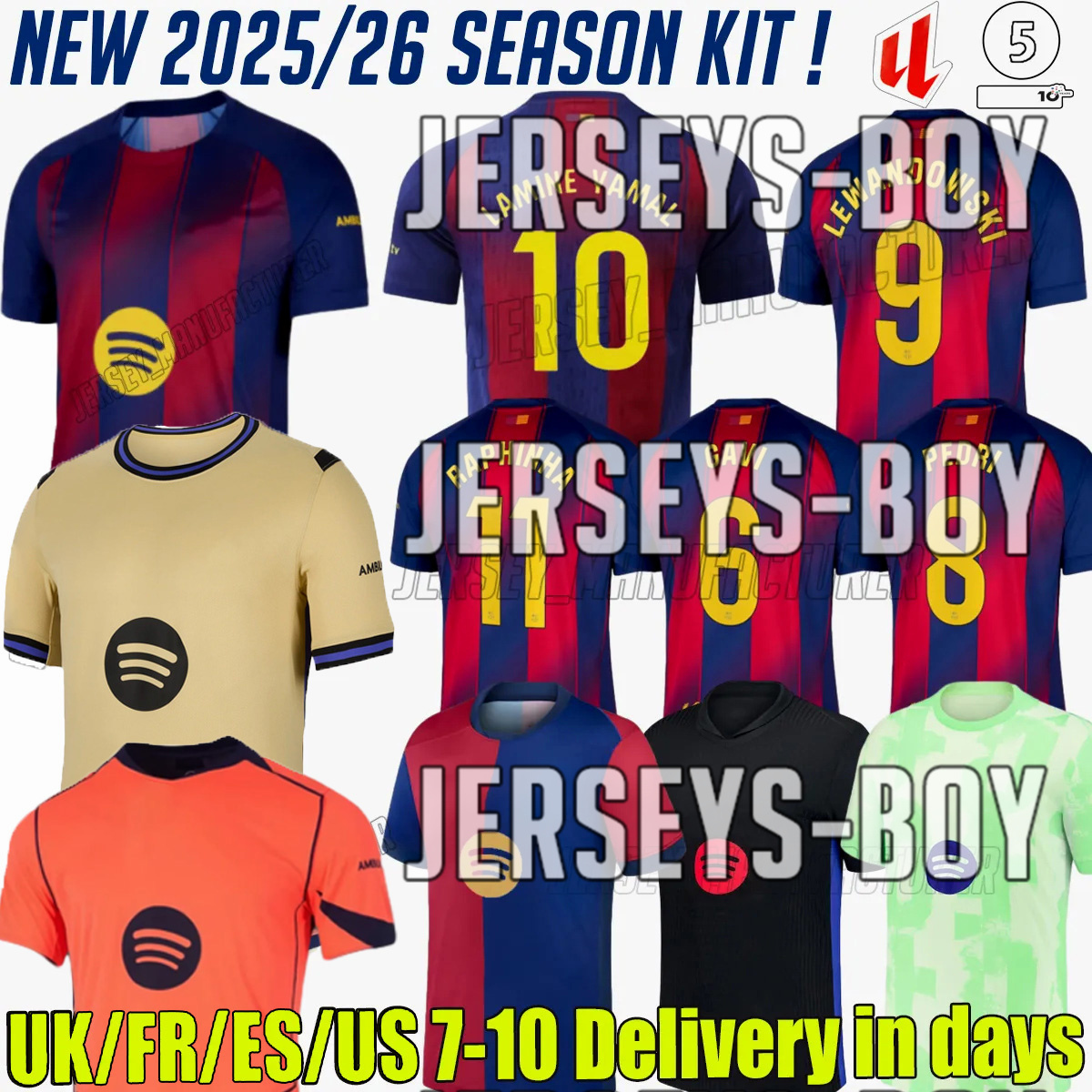 25 26 camiseta barcelone LAMINE RASHFORD Soccer Jerseys PEDRI GAVI LEWANDOWSKI R.Araujo JONG GAVI KOUNDE jersey 2025 football shirt mens kit kids