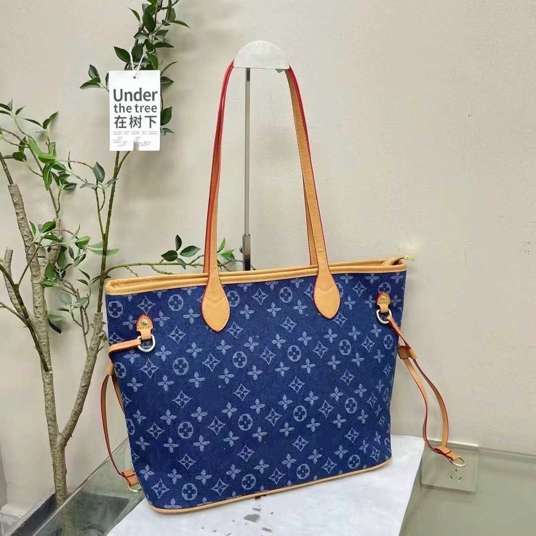 Women tote bag Designer bags wallet Fashion Totes Leather messenger shoulder Bags High Capacity Composite Shopping bagss old flower Brown lattice handbag Purse