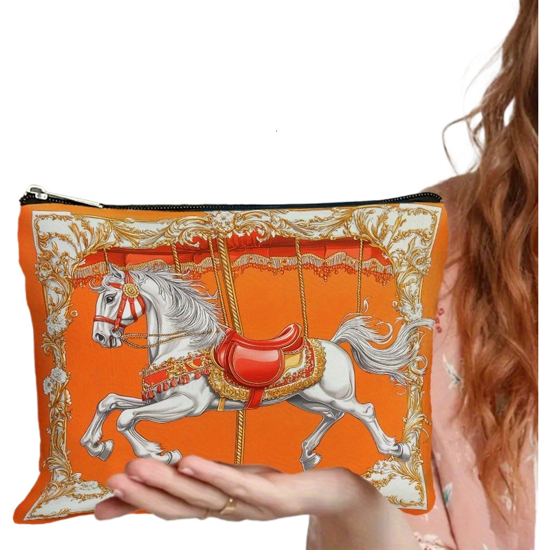 Free Shipping Designer Luxury Canvas Makeup Bag Large Capacity Fabric Coin Purse Travel Cosmetic Toiletry Storage Bag Casual Bag