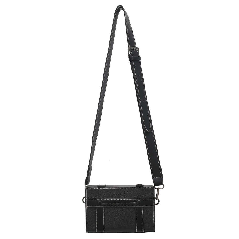 Box Men's New Cool Small Square Fashionable Casual Styling Personalized Trendy Brand Mobile Phone Crossbody Bag