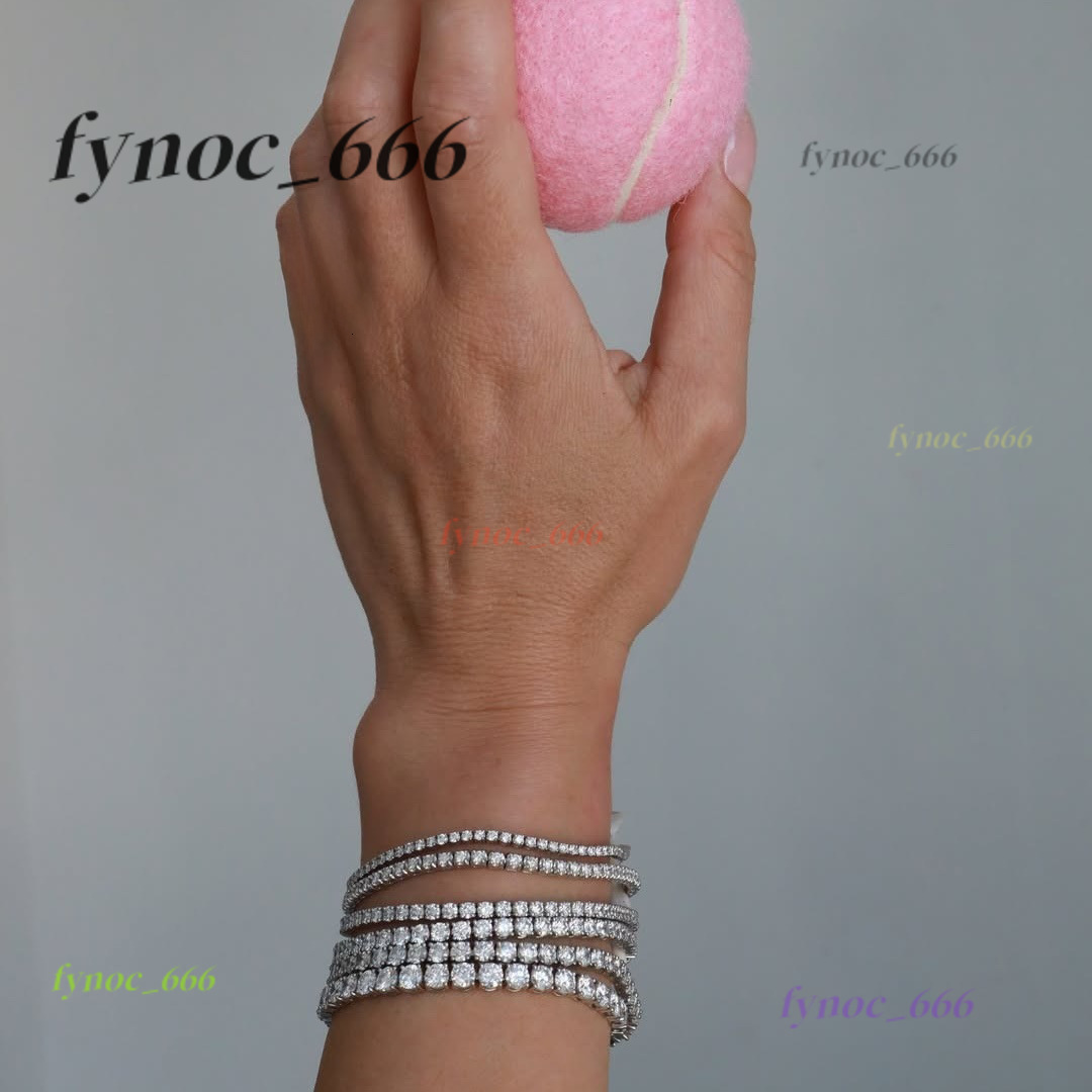 925 Silver D VVS Iced Out Moissanite Tennis Bracelet Gold Plated 2mm-6.5mm GRA Moissanite Tennis Chain Bracelet Jewelry