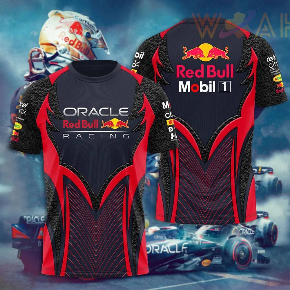 Racing 2025 Summer F1 Red Bull T-shirt Max Vestapan Car Kit Mens Sports Outdoor Bicycle Breathable Quick Drying Top