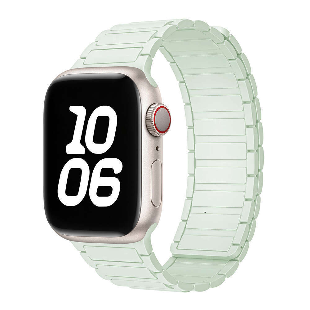 Zhang Jingyi Same Style Compatible with S9 iWatch 10 Strap Apple Watch 8 Magnetic Silicone Ultra
