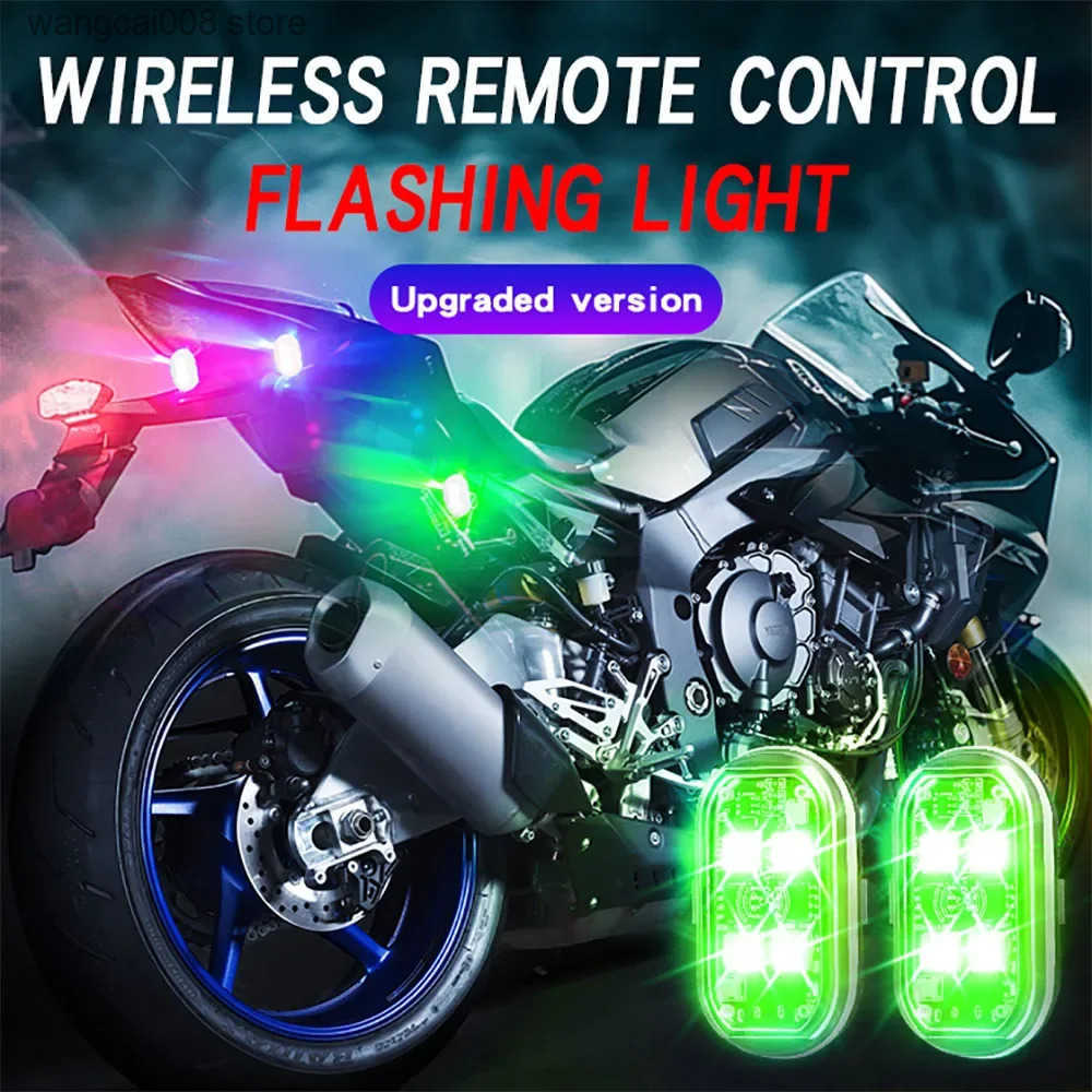 2/4pcs Wireless LED Strobe Lights Car Decor Atmosphere Light 8 Colors Rechargeable Led Lights Anti-Collision LED Warning Light S250821