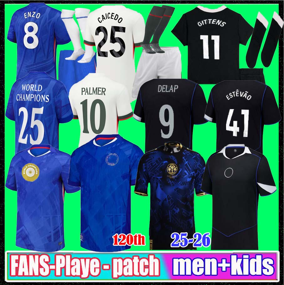 25 26 ENZO CFC NKUNKU NETO PALMER Soccer JerseyS ESTEVAO MUDRYK sancho Madueke 2025 2026 football shirt CAICEDO CUCURELLA pedro DELAP adult kids CAICEDO 120th