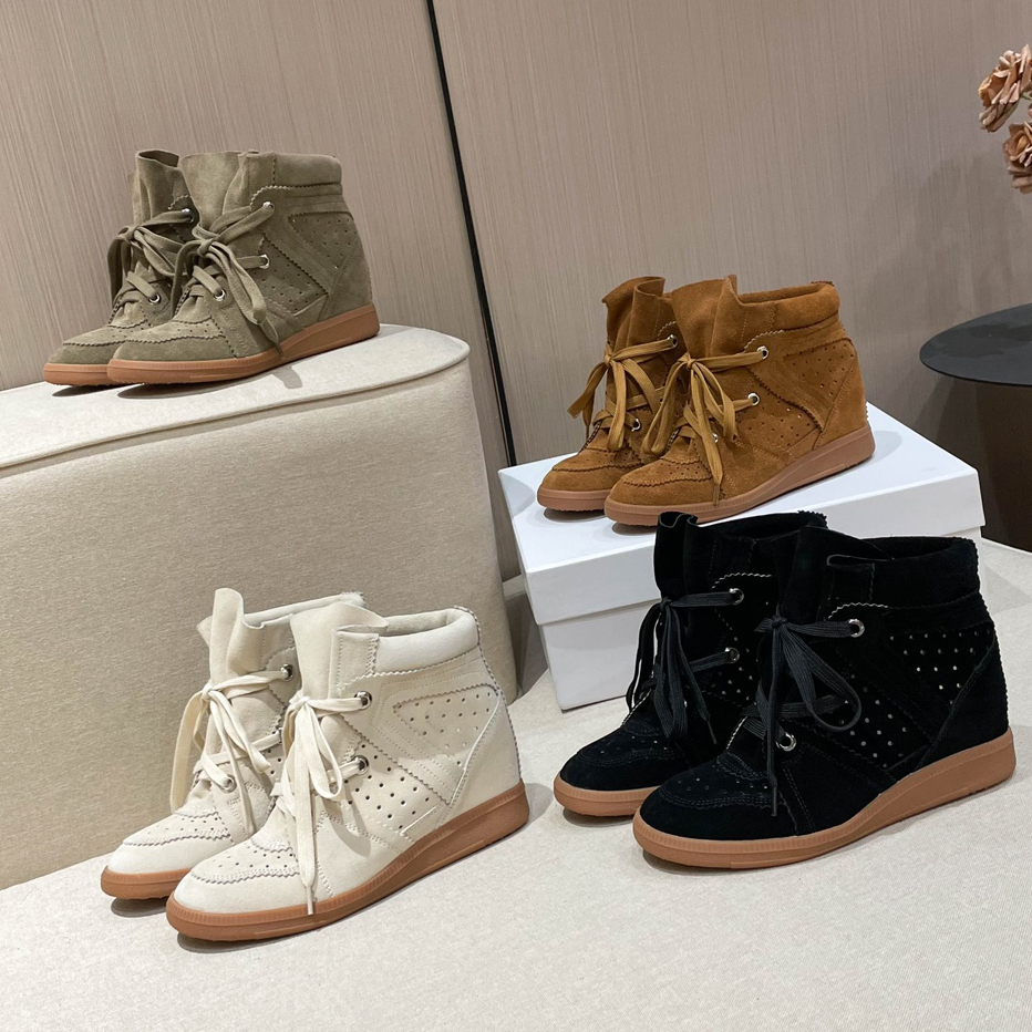 Casual Boots Designers Shoes for Womens top Quality Cowskin Nubuck Leather Round Toes Lace-Up Ankle Booties 35-42 Flat Heel combat boots