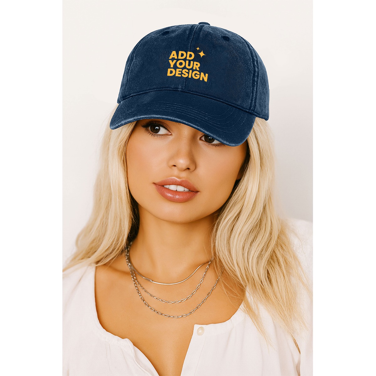 DHgatepod Washed Cotton Baseball Cap for Men Women, Adjustable DTF Custom Dad Hat, Vintage Style Unisex Embroidered Breathable Sun Hat