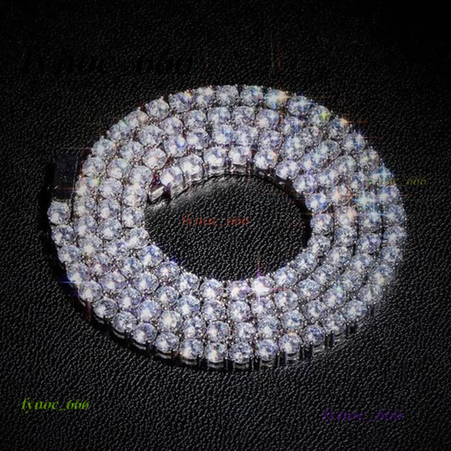 High Quality 14K White Gold Tennis Chain with VVS Moissanite Diamond Elegant Fine Jewelry for Men s Weddings Engagements