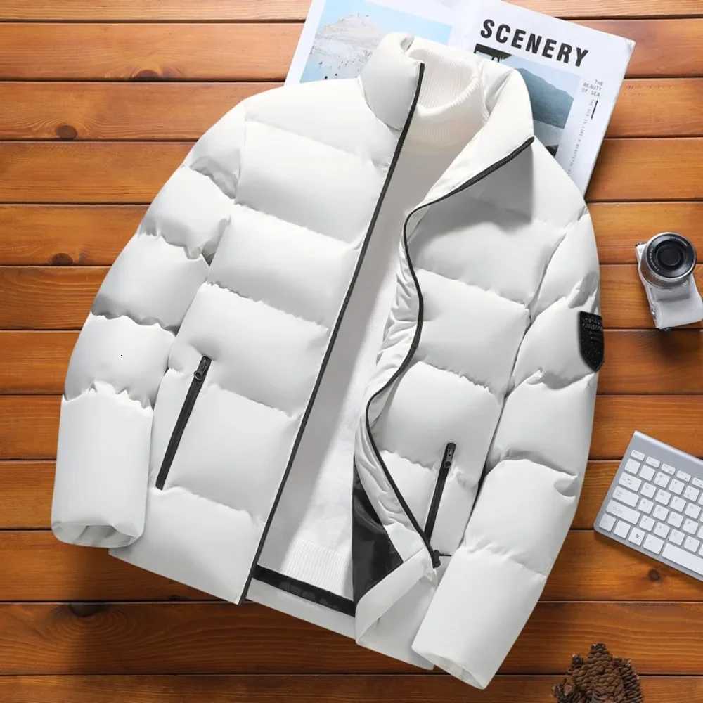 Men Autumn Winter Stand Collar Parka Jacket Cotton Padded Jackets Men Fashion Clothing 2023 Trends New Puffer Jacket X250821