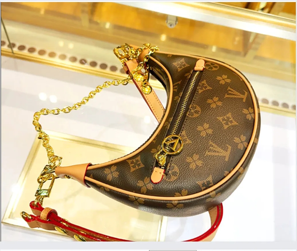 10A Designer Loop Croissant bag shoulder hobo designer Purse Black Cosmetic half-moon baguette underarm Handbag crossbody Metal Chain Collection Women Bag 11