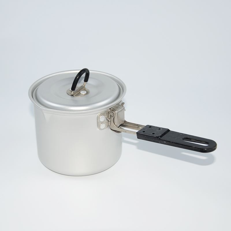 Portable Single Pot Dinnerware for Outdoor Mountain Camping Self-Driving Folding Pot Practical Features for Barbecue Boiling