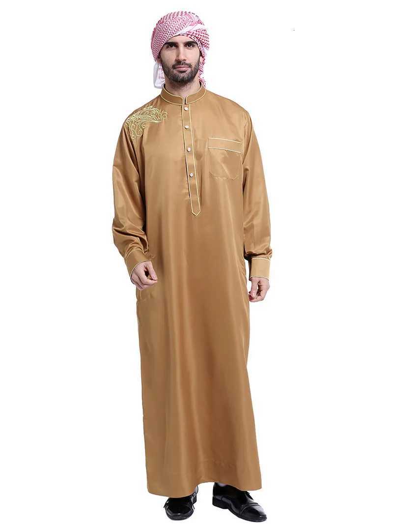 Muslim Fashion Men Robe Middle East Arabian Abaya Dubai Kaftan Arab Turkish Ramadan Muslimah Jubba Thobe Thoub Islamic Clothing X250821