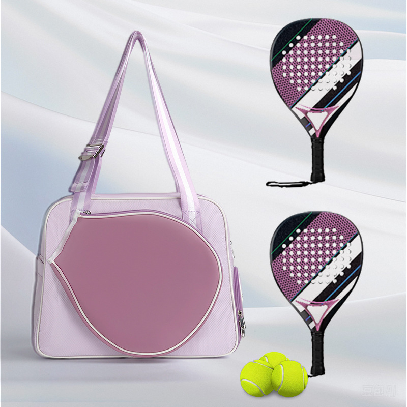 Pickleball Bag, Pickleball Tote Bag with Shoe Compartment for Women Men, Waterproof Paddle Bag with Large Capacity for Multiple Sports