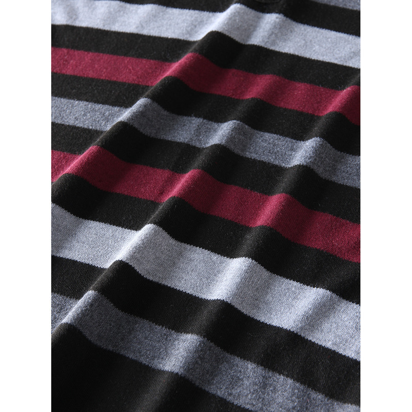 Men's Sports Casual Shirt - Breathable Knitted Short Sleeve Top with Black White Contrast Collar, Suitable for Outdoor Hiking, Fitness, and Daily