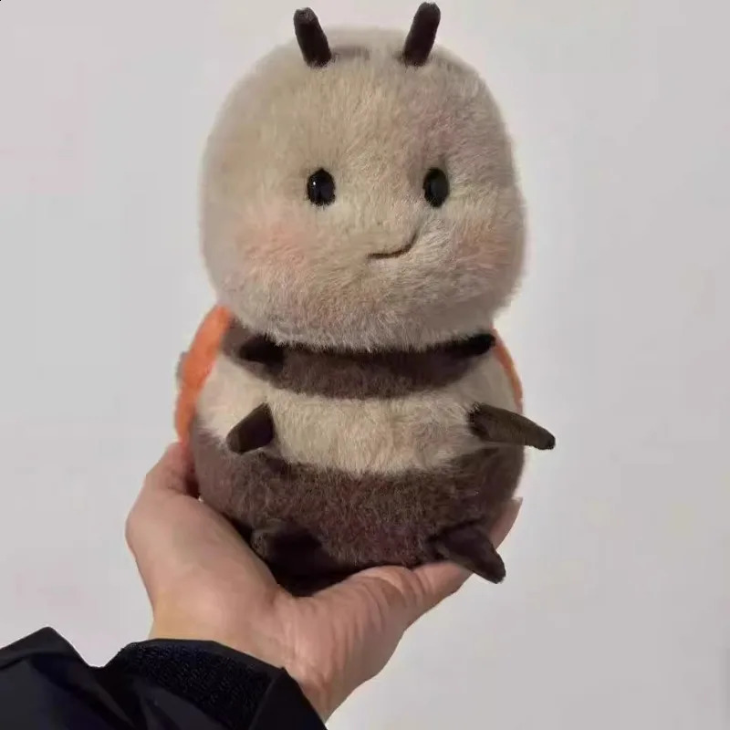20CM Cute Fluffy Ladybug Little Bee Plush Toy Animal Honey Bee Stuffed Insect Toys with Wings PLushie Cartoon Kawaii Doll Kids 250820