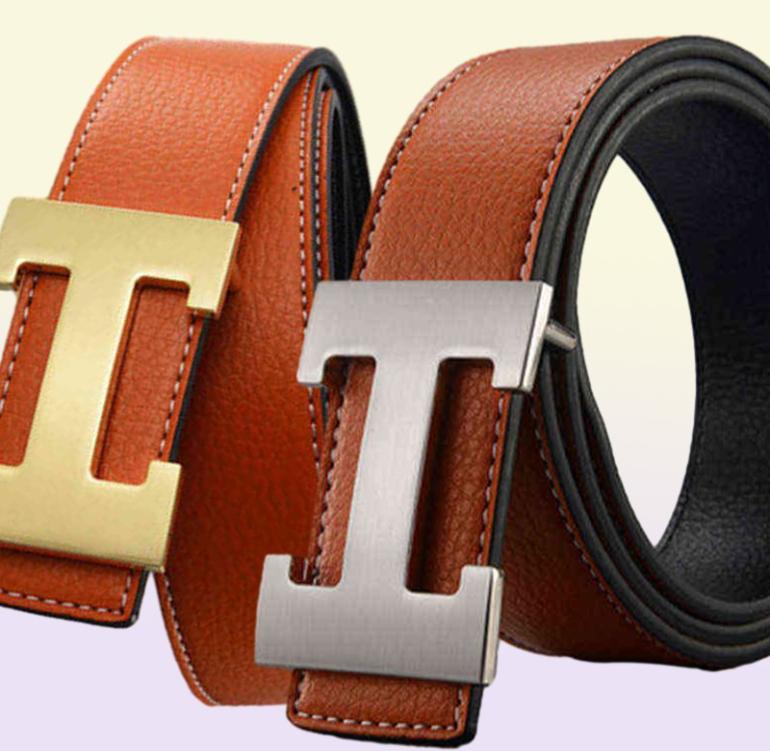 Brand Luxury Men Belts Genuine Leather Lettern H Buckle Belts for Men Business Fashion Strap Women belts for jeans X2202161160367