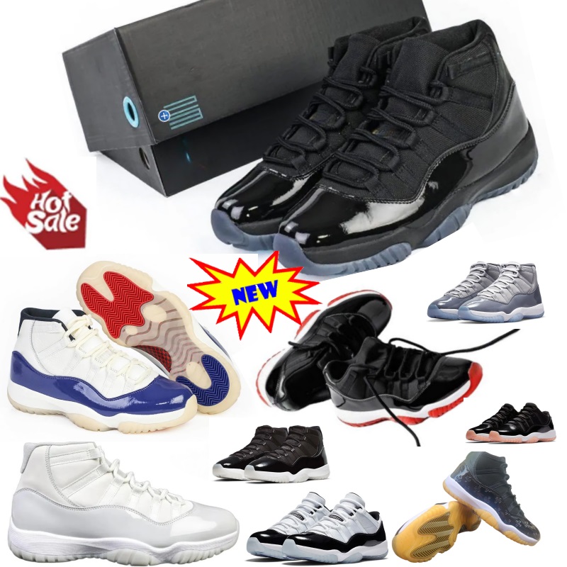 Gamma Blue 11S Men Basketball Shoes Rare 11 For Women Grand Finale Blue Rose Gold Cool Grey Cement Green Snakeskin Bred Sneakers Trainers Sports Outdoor Trainers