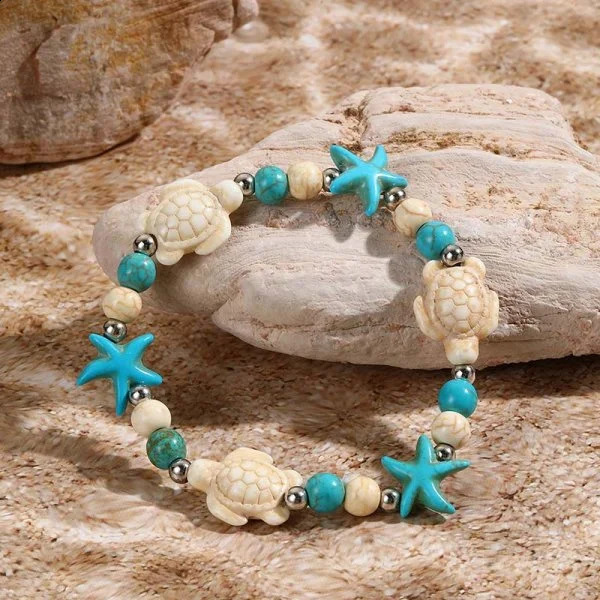 Bohemian Shell Beads Bracelet For Women Sea Star Turtle Woven Rope Bracelet Handmade Friendship Beach Holiday Jewelry 250818
