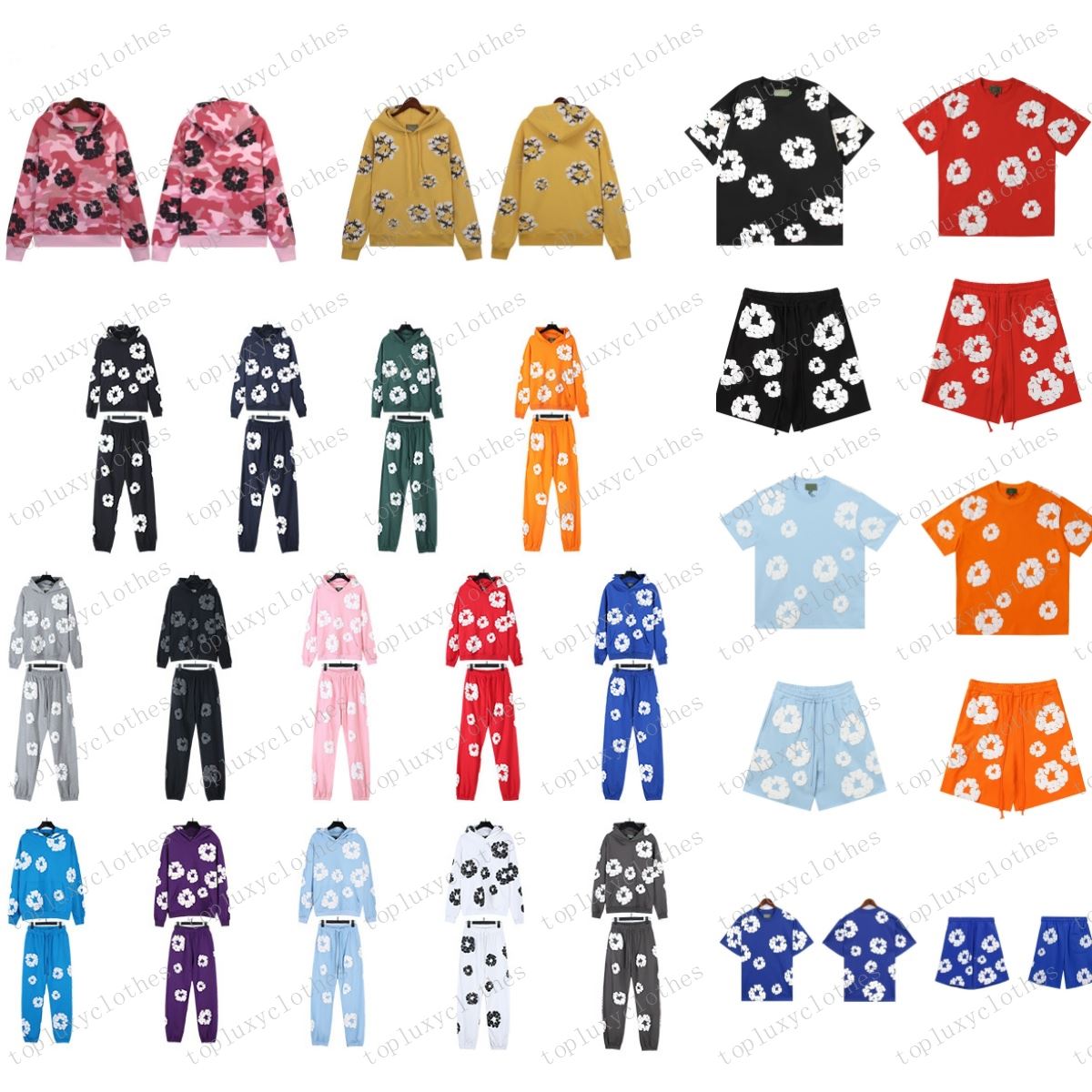 Designer Hoodie Mens hoodies pullover hooded shorts Men's Cotton Wreath Unisex Oversized Hoodies woman Hoody Fashion sweatpants Hip Hop Hooded Sweatshirt